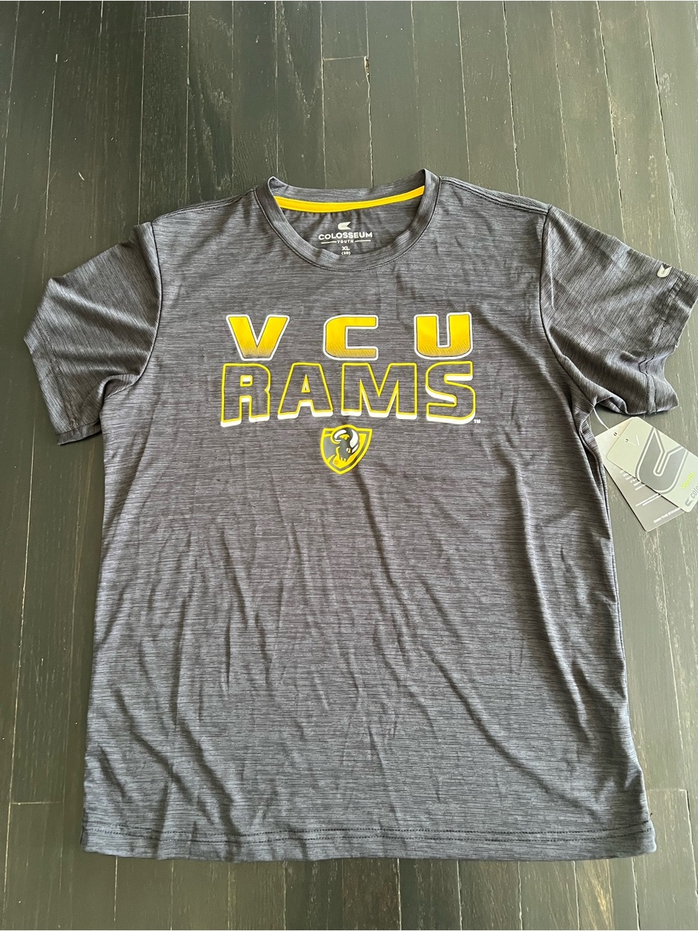 Colosseum VCU youth Rams black and Yellow Short Sleeve Tee
